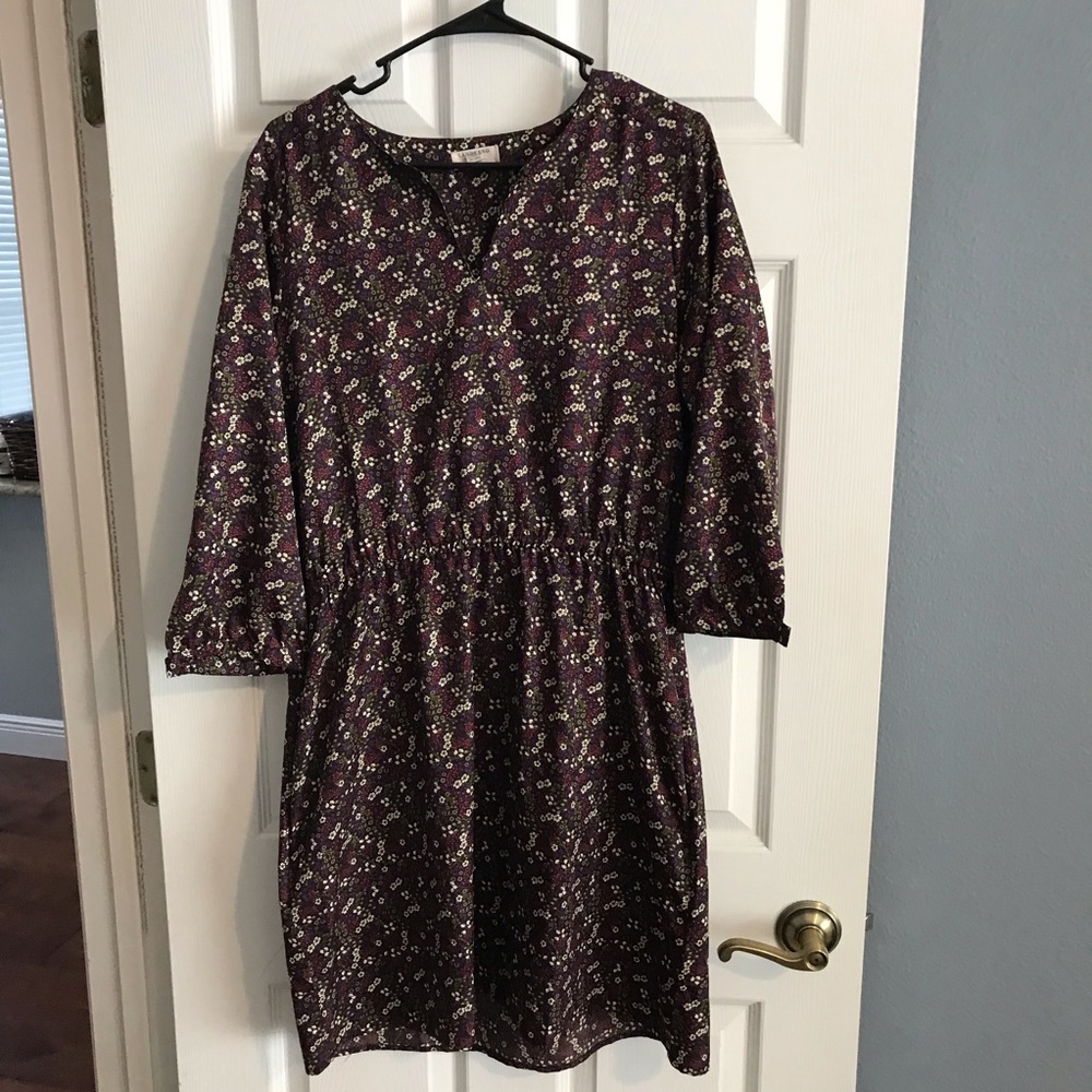 Lands End Canvas Dress Size 12 Floral